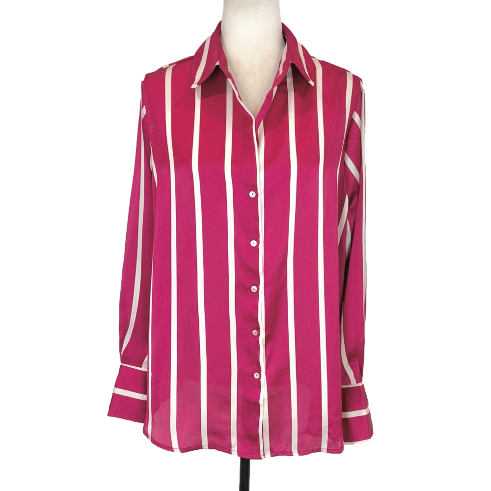 Haver & Blair dark pink striped shirt